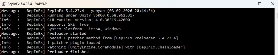 bepinex 5 yapyap console