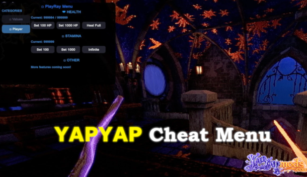 yapyap PlayRay cheat menu